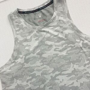 Spyder Active Women's Tank Top Cropped  Running Grey Camo  M Performance‎